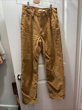 Women’s Wide-Leg Corduroy Pants in Mustard